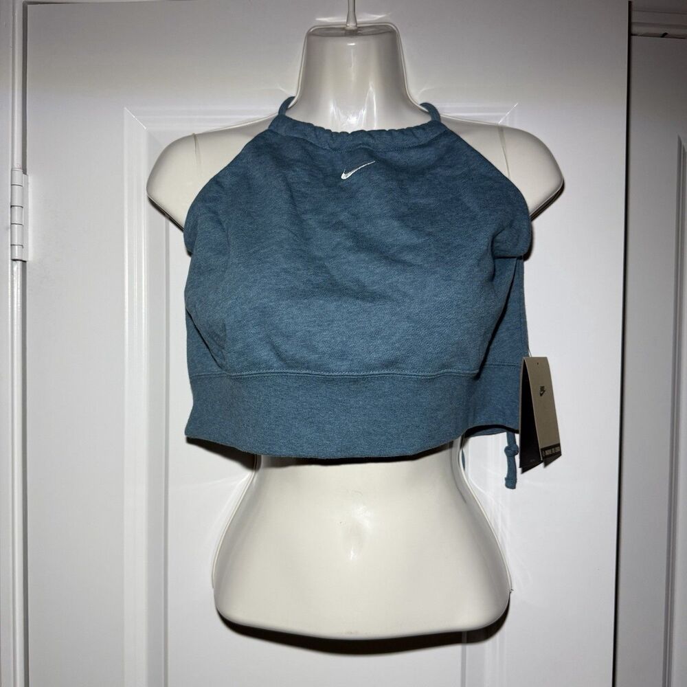 Nike Women's Sportswear Chill French Terry Cropped Halter Top Slim Fit NWT XL